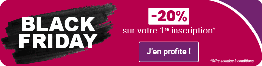 20% de réduction sur votre 1re inscription*